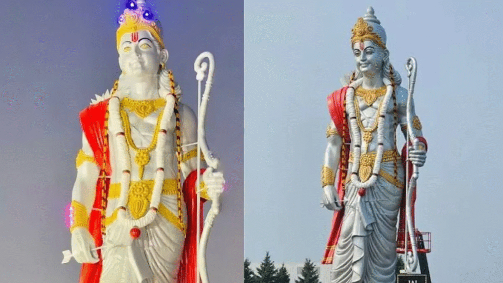 कनाडा में फहरी राम पताका, हिंदू हेरिटेज सेंटर में स्थापित हुई 51 फुट ऊंची श्रीराम की मूर्ति